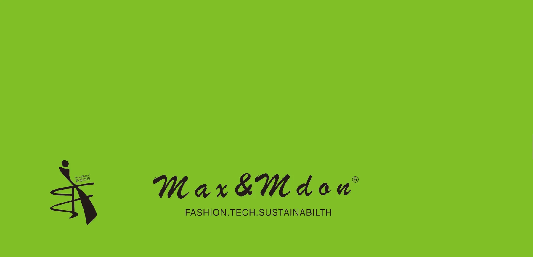 MAX&MDON brand green textile identity