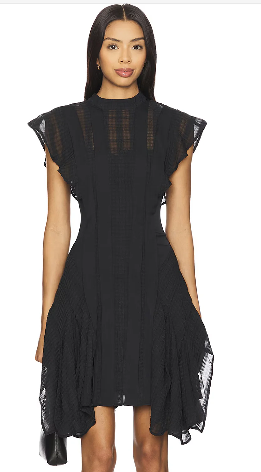 Black dress fabric application