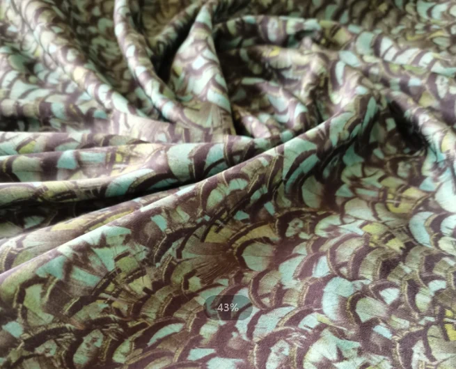 Floral dress fabric close-up