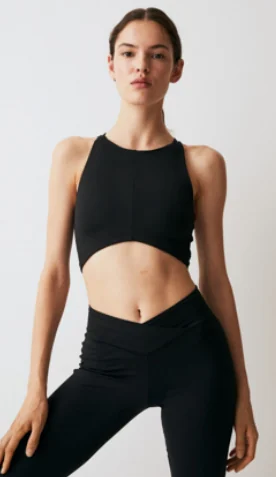Black stretch pants application