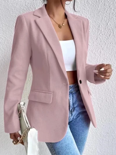 Pink blazer fabric application