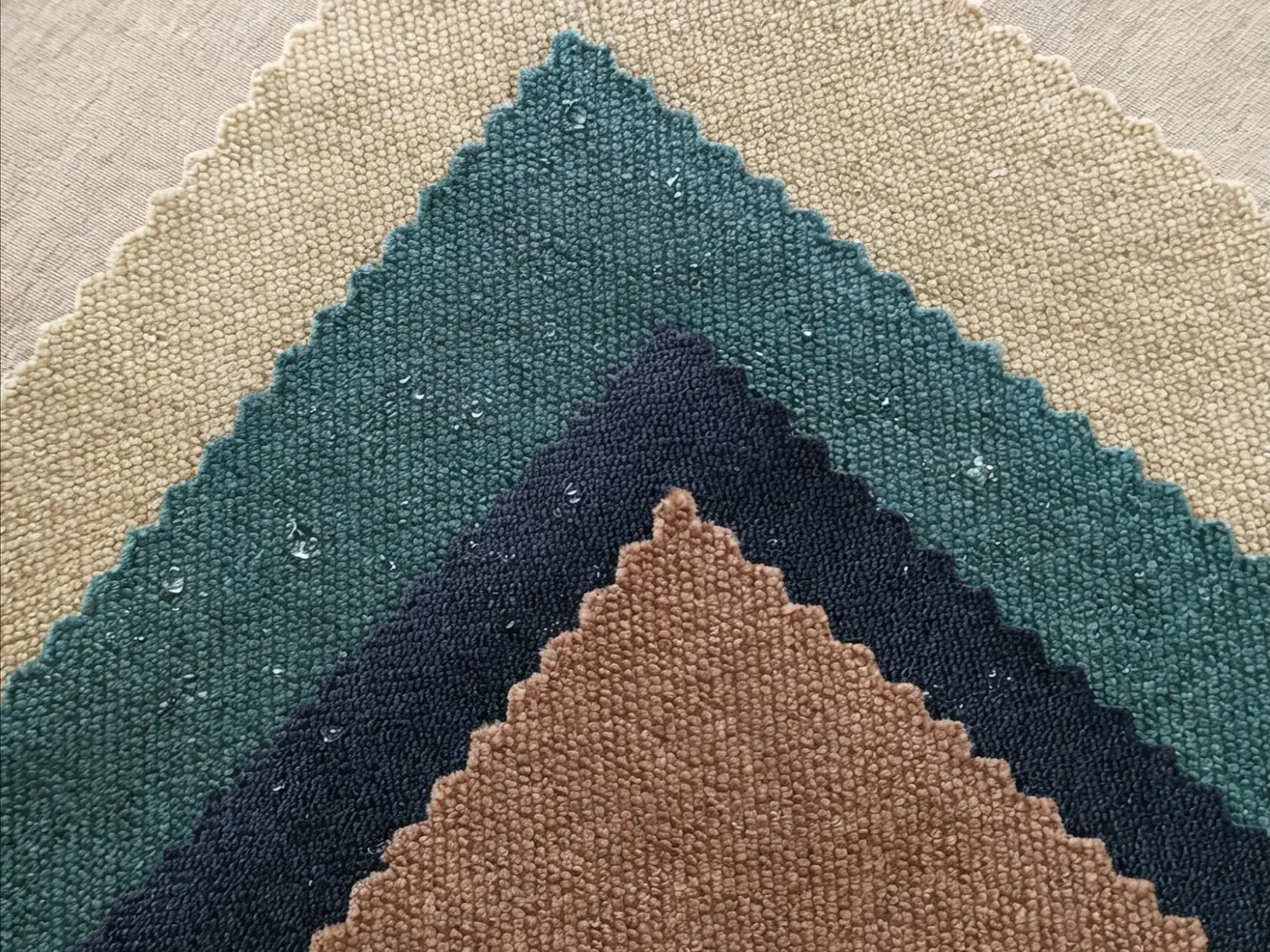 Clean cropped waterproof outdoor fabric color swatches